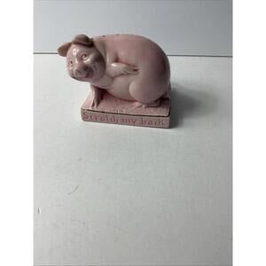Vintage “scratch My  Back” Pig Toothpick Holder Kitsch
